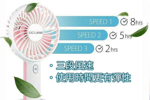 緻迎風輕巧手提/座檯風扇 (夜燈底座)