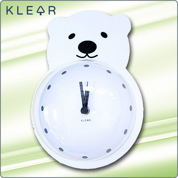 Klear 泰國有趣大白熊球面掛牆鐘