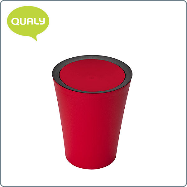 Qualy 時尚圓型色彩小巧廢紙箱
