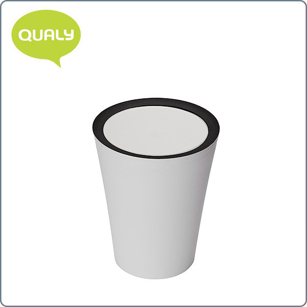 Qualy 時尚圓型色彩小巧廢紙箱