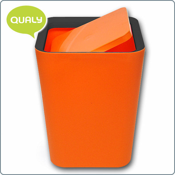 Qualy 時尚方型色彩廢紙箱