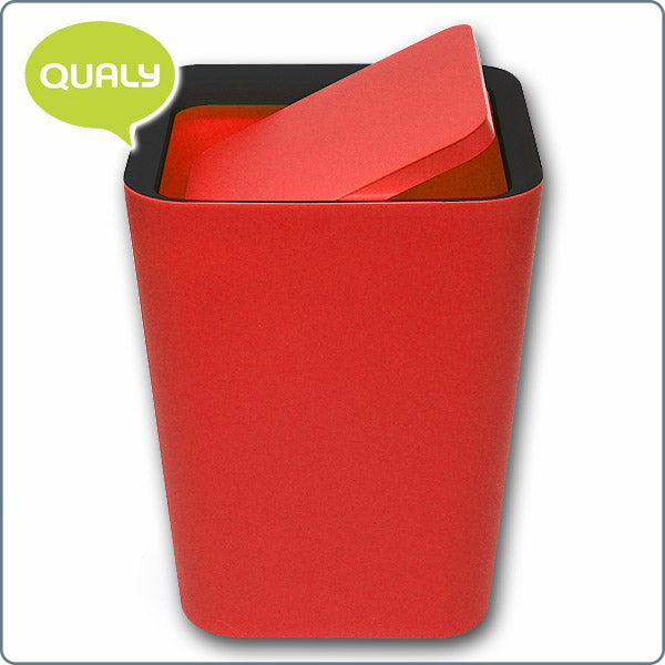 Qualy 時尚方型色彩廢紙箱