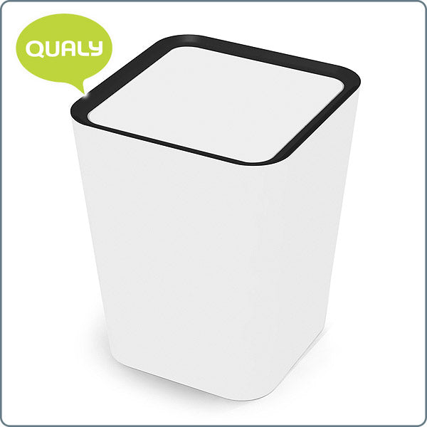 Qualy 時尚方型色彩廢紙箱