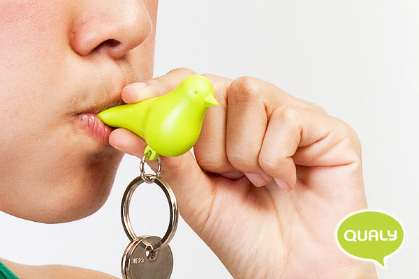 Qualy 可愛小鳥鎖匙扣 (白色雙鳥小屋)