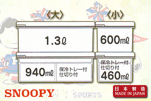 Snoopy 野餐系列大容量餐盒套裝 (附保冷劑/保溫袋)|日本製造