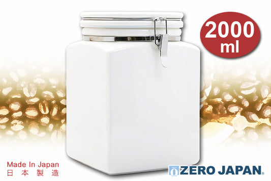 ZeroJapan 方型密封式咖啡豆儲存容器 (2000ml)|日本製造