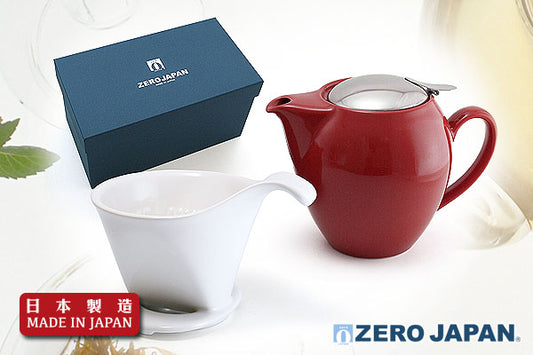 ZeroJapan 經典大茶壼+咖啡滴頭禮盒(棗紅色)|日本製造