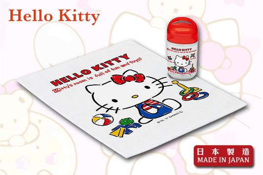 Hello Kitty 外攜毛巾 (附攜帶瓶)｜日本製造