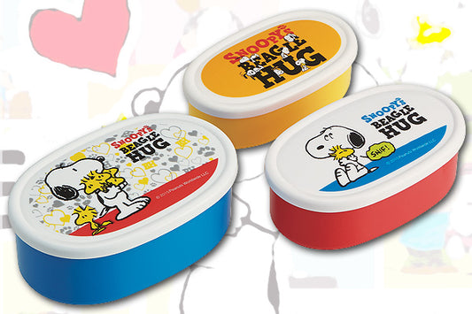 Snoopy Beagle Hug系列餐盒套裝 (3枚入)｜日本製造